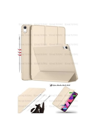 Ipad Air 11 M3 2025 / M2 2024 / Air 10.9 2022/2020 Ile Uyumlu Kılıf, Kapaklı, Standlı, Uyku Modlu Smart, Vizon, İpad Air 11 M3 2025