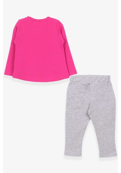 Breeze Kız Çocuk Taytlı Takım Prenses Kız Baskılı 1-4 Yaş, Pembe