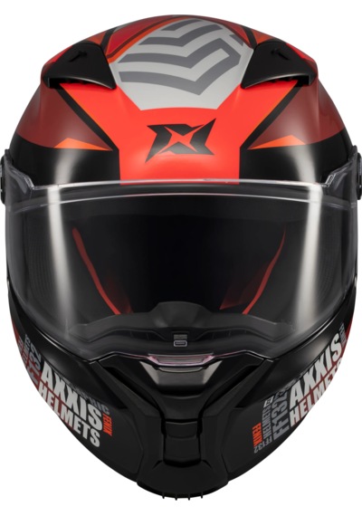 Axxis Fenix Essence Motosiklet Kaskı Gri - Kırmızı - Siyah