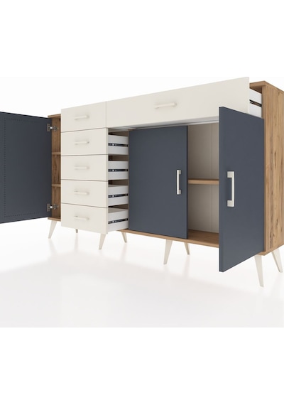 Arges Konsol 3 Raflı 6 Çekmeceli 3 Kapaklı 176x30x99 Çam-antrasit/aytaşı Antrasıt/aytası - Atlas Çam Arges Konsol 3 Raflı 6 Çekmeceli 3 Kapaklı 176x30x99 Çam-antrasit/aytaşı Antrasıt/aytası - Atlas Çam