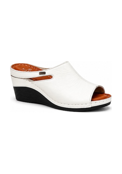N Napa Shoe Np.1001.beyaz Deri Terlik