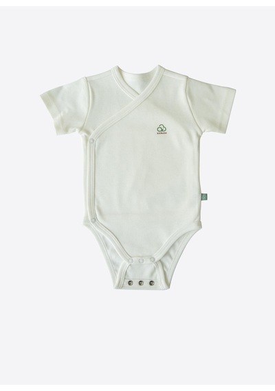 Kitikate Organik New Basic Uzayan Kruvaze Kısa Kol Body Ekru Ekru