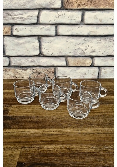 Saplı Kahve Bardağı- Espresso Bardağı 6 Adet - 90 Cc