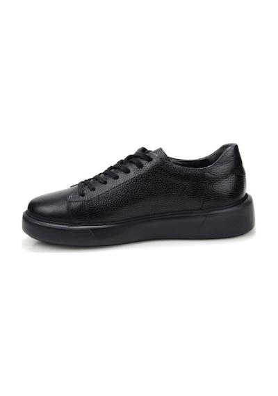 Papuçcity Babucci 110 Hakiki Deri Erkek Sneakers Spor Ayakkabı Siyah