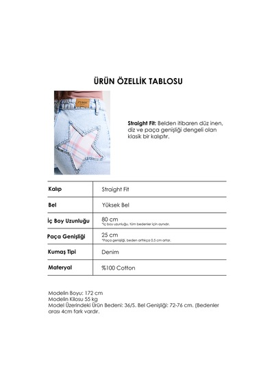 it's basic Kadın Ice 4s6-3 Straight Fit Cep Yıldız Detaylı Özel Tasarım Denim Jean Buz Mavi it's basic Kadın Ice 4s6-3 Straight Fit Cep Yıldız Detaylı Özel Tasarım Denim Jean Buz Mavi