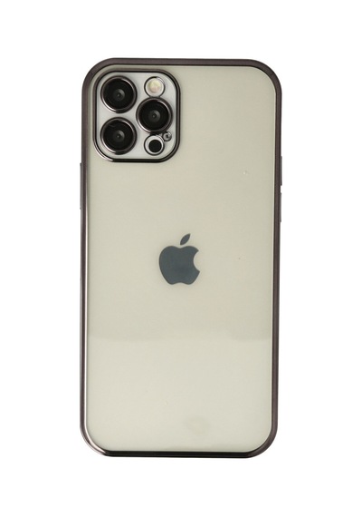Apple Uyumlu iPhone 12 Pro Uyumlu Kılıf Lensli Silikon - Siyah