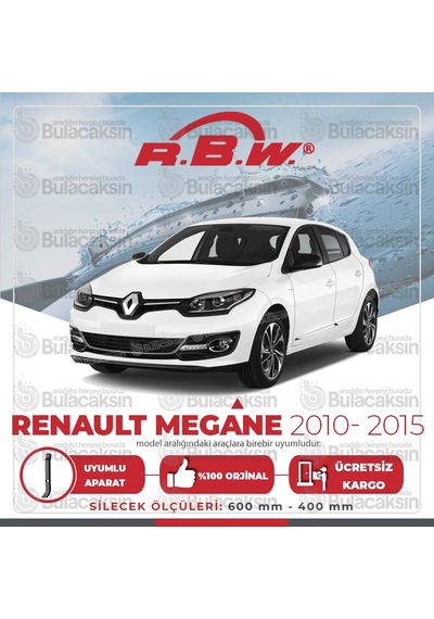 Rbw Renault Megane 3 2009 - 2015 Ön Muz Silecek Takımı