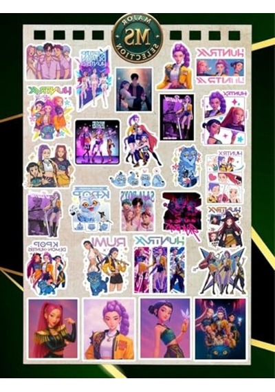 25 Adet Suya Dayanıklı Kpop Demon Hunter Sticker Seti, Araba Ve Laptop Etiketleri Abanoz