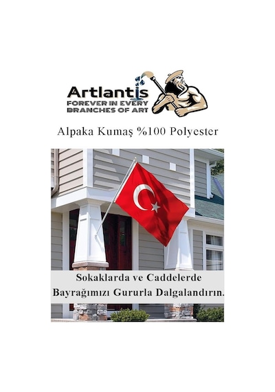 Bayrak 30x45 Cm Türk Bayrağı Kumaş 1 Adet Alpaka Kumaş Bez Bayrak Kaliteli Türk Bayrağı Diğer