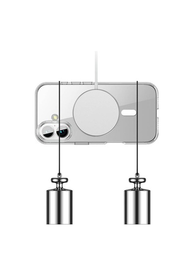 Apple iPhone 16 Plus Uyumlu Kılıf Magsafe Şarj Özellikli Transparan Sert Pc Wlons Pita Kapak Şeffaf
