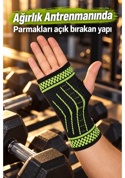 Mrcelikpazar Antrenman Kullanımına Uygun Açık Parmaklı Bilek Desteği Diğer