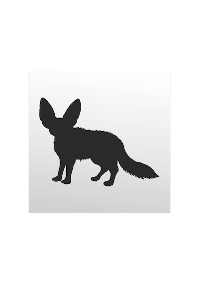 Folyo Sticker Çöl Tilki 70cm Uzunluk Siyah