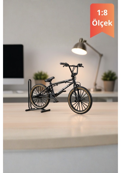 Siyah Yüksek Kaliteli Metal 1:8 Ölçek Oyuncak Bmx Bisiklet Koleksiyonluk Die Cast Model Bisiklet Çok Renkli