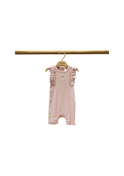 Tiffany Baby & Kids Tiffany Baby Organik Theme Fırfırlı Düğmeli Modal Pembe