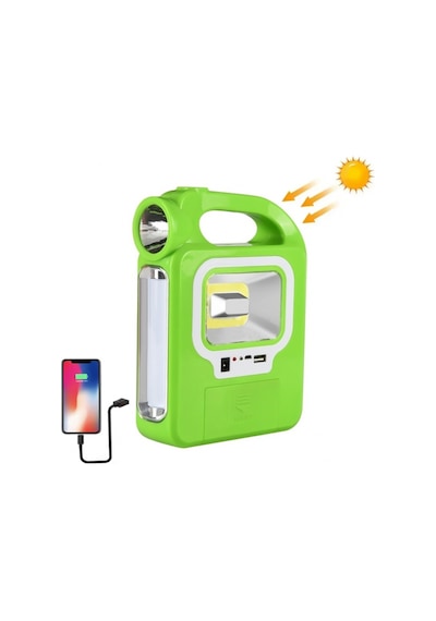 POWERMASTER HB-6399B SOLAR ÇALIŞMA LAMBASI (2 PARÇA AMPULÜ UNUTMA Yeşil