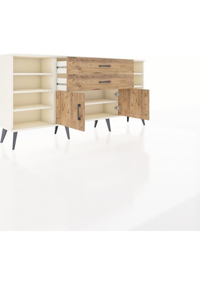 Arges Konsol 7 Raflı 2 Çekmeceli 2 Kapaklı 176x30x83 Aytaşı-çam/çam Çam/çam Arges Konsol 7 Raflı 2 Çekmeceli 2 Kapaklı 176x30x83 Aytaşı-çam/çam Çam/çam