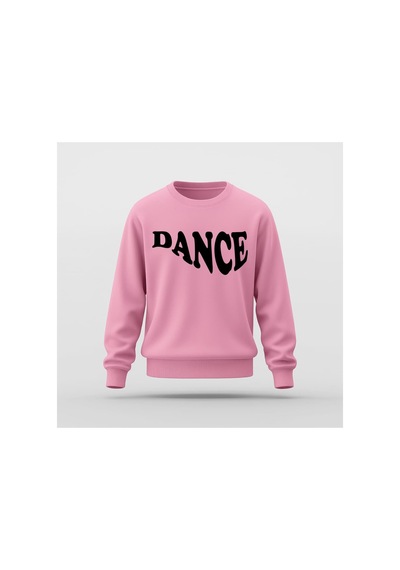 Ada Kostüm Tasarım Dance Tasarım Baskı Basic Sweatshirt Pembe