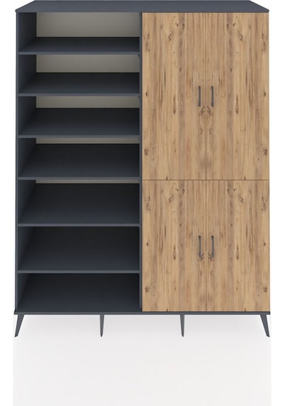 Kronos Gardrop 8 Raflı 4 Kapaklı 2 Askılı 176x59x221 Antrasit-çam/antrasit Çam/antrasit Kronos Gardrop 8 Raflı 4 Kapaklı 2 Askılı 176x59x221 Antrasit-çam/antrasit Çam/antrasit
