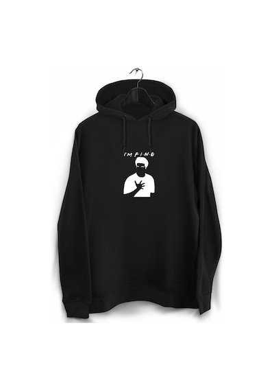 Startmore Unisex Siyah Friends- I'm Fine Baskılı Sweatshirt Siyah