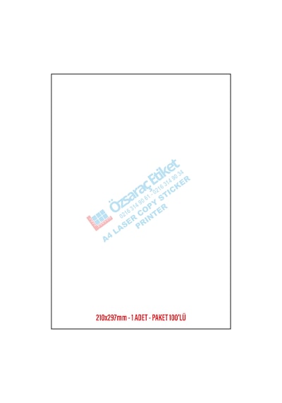 105MM 57MM A4 Laser Etiket
