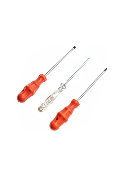 Tornavida Seti 3lü 3 Lü No:4 Yıldız Tornavida Düz Tornavida Kontrol Kalemi Tornavida Seti 3