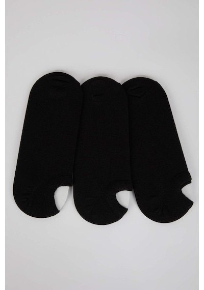 Defacto Erkek Görünmez 3lü Pamuklu Sneaker Çorap K4595aznsbk23 Siyah-bk23