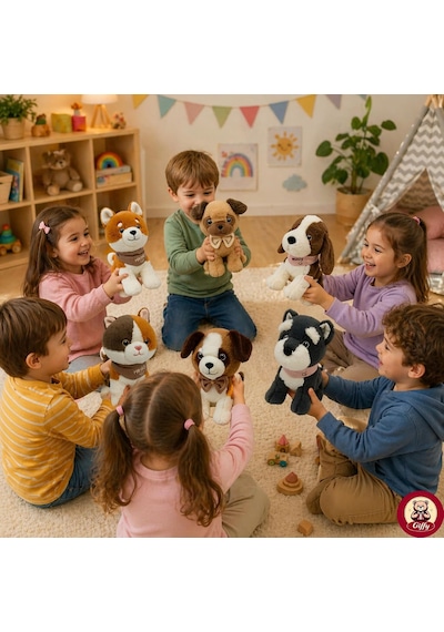 Oyuncak Peluş Kedi Köpek 26 Cm Uyku Ve Oyun Arkadaşı Yumuşak Hediyelik Sevimli Bebek Yastığı Sevgili Hediyesi Kahverengi
