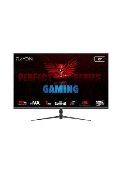 Raydın Mm27rfa-200hz, 27&quot , 1ms, 200hz, Full Hd, 2xhdmı, Dp, Va Led, R1500 Curved, Frameless, Freesync Gaming Monitör