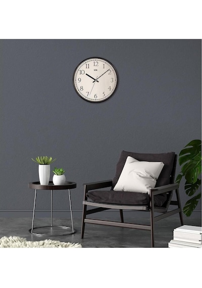T.concept Slim Siyah Duvar Saati 30 Cm Siyah