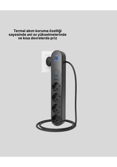 Akım Korumalı Çoklu Priz 4 Priz 3 Usb Girişli Diğer