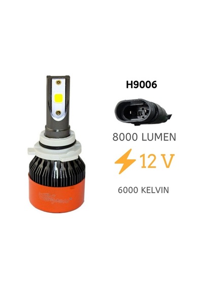 Led Far Ampulü Beyaz 48W 12V 8000Lm H9006 Laam98