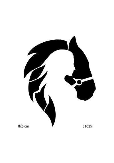 Airbrush Tattoo At Ve Silüet Yapışkanlı Stencil Süsleme Ve Boyama Kalıbı