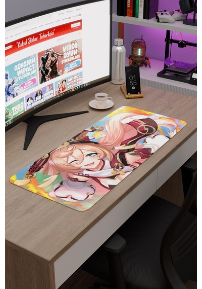 Yanfei Genshin Impact Anime Oyuncu V2 - 70x30 Xl Gaming Mouse Pad Fare Altlığı