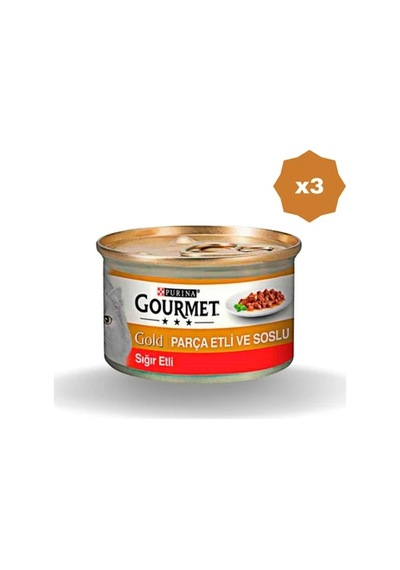 Felix Gourment Gold Parça Etli Sığır Etli 85 Gr - 3 Adet