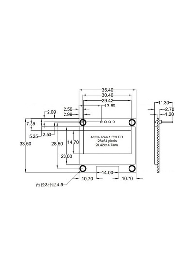 1.3 inch I2C Mavi Oled Lcd Modül SSH1106 DC 3.3V 5V 128x64 Pixel Grafik Lcd Display Ekran