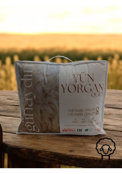 Yün Yorgan ,günaydın Yün Yorgan , Organik , Wool Quilt , 1.kalite , Uzun Ömürlü ,sağlıklı , Lüx, Tek Beyaz