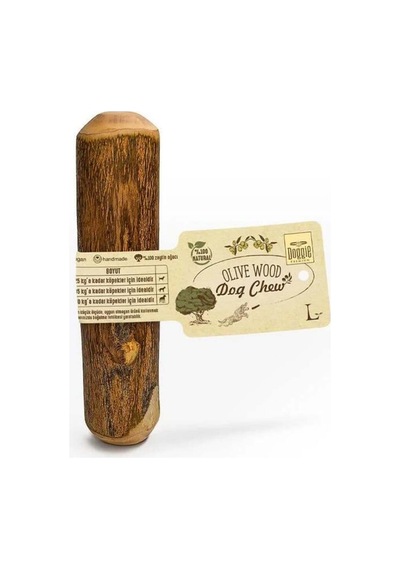 Doğal Zeytin Ağacı Çiğnenebilen Köpek Oyuncağı L 19 X 3,5 Cm - 25 Kg