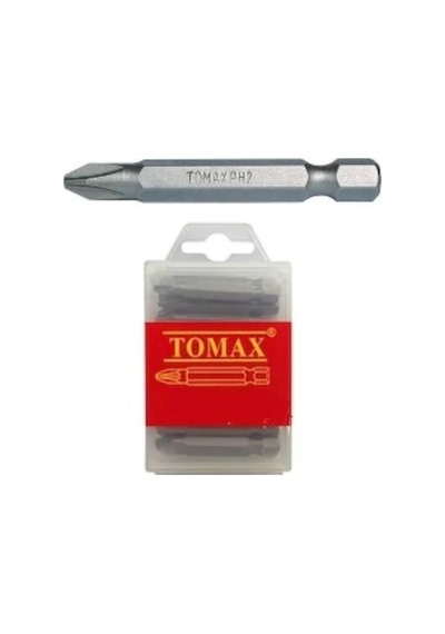 Tomax Ph 2x75 Yıldız Bits Uç 06002075 1 Paket 20 Adet