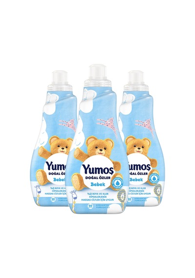 Yumoş Doğal Özler Konsantre Çamaşır Yumuşatıcısı Bebek 1200 Ml 50 Yıkama 3 Adet Diğer