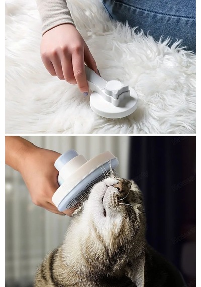 Mcg Mcg Basmalı Kedi Köpek Tüy Toparlayıcı Masaj Etkili Pet Fırçası