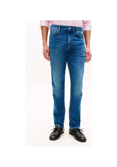 Tommy Hilfiger Slım Straıght Denton Jean Pantolon Düz Paça Cobalt Mavi Çok Renkli