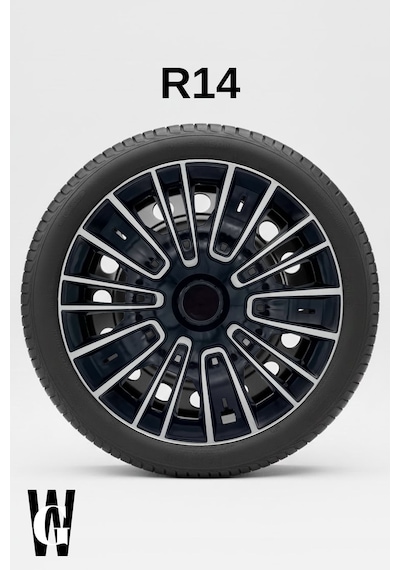Fiat Egea Cross 14 İnç Jant Kapağı 4 Adet Siyah Gri C115