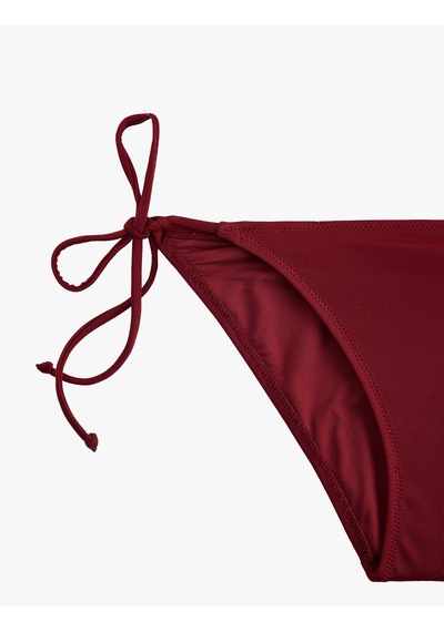 Koton Yanları Bağlamalı İpli Bikini Altı Bordo 6sak00002mm
