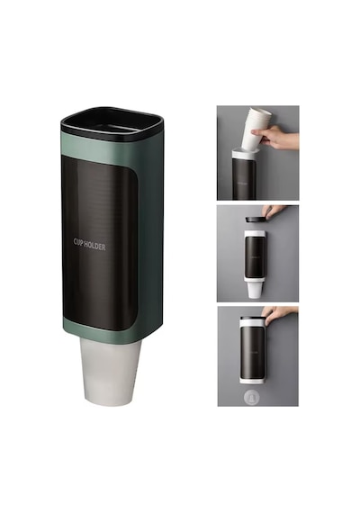 Sunup Sn-27109 Kendinden Yapışkanlı Plastik - Karton Bardak Dispenseri Beyaz