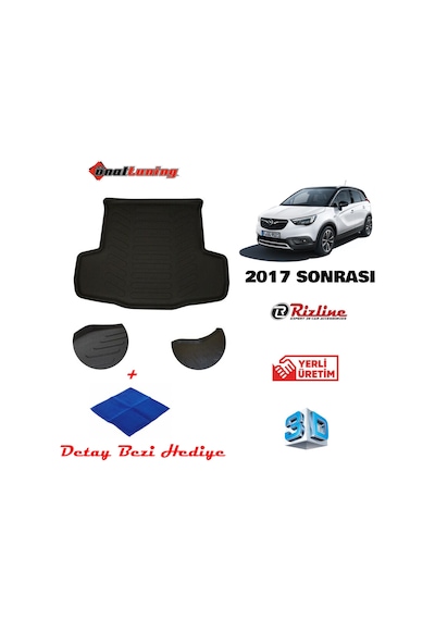 Opel Crossland 3D Bagaj Havuzu  Rizline