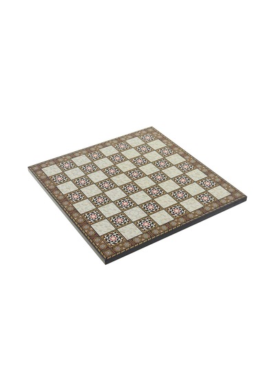 Metal Klasik Satranç Takımı Antik Ve Sedef Desenli Mdf Ahşap Sat