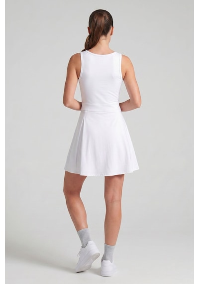 TOMMYLIFE Beyaz İçi Taytlı Kadın Tenis Elbise - 97320