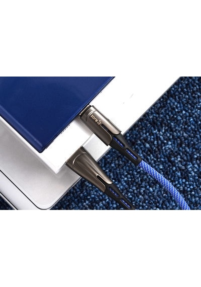 Zore Focus Metal Uçlu Halat Kablo Micro 2.4 A 1 M -> Mavi