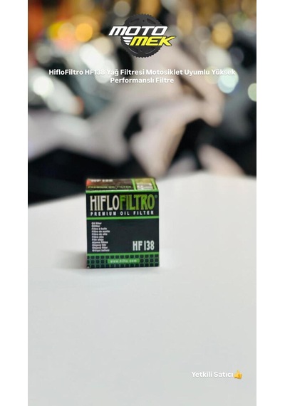 Hiflofiltro Hf138 Yağ Filtresi Motosiklet Uyumlu Yüksek Performanslı Filtre