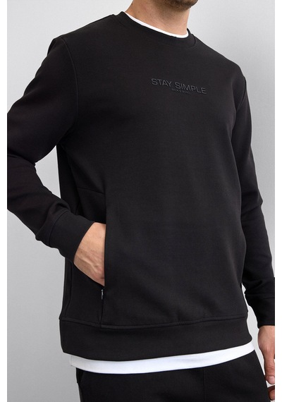 Back & Bond Erkek Sweat B35w12031 102 Siyah Siyah